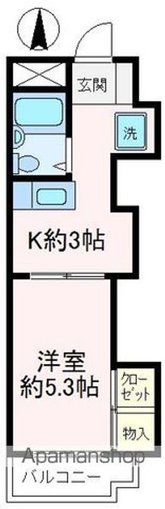埼玉県狭山市祇園の賃貸マンションの間取り
