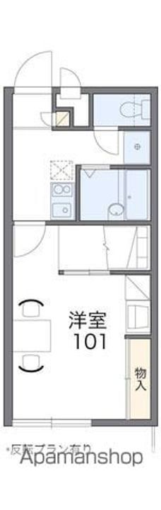 レオパレスエクセル こくふ104の間取り