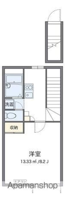 レオパレスツリートップ202の間取り