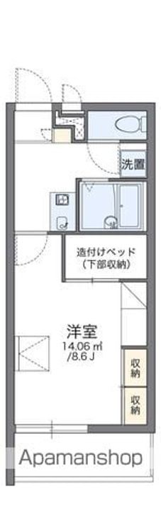 レオパレスモナミ301の間取り