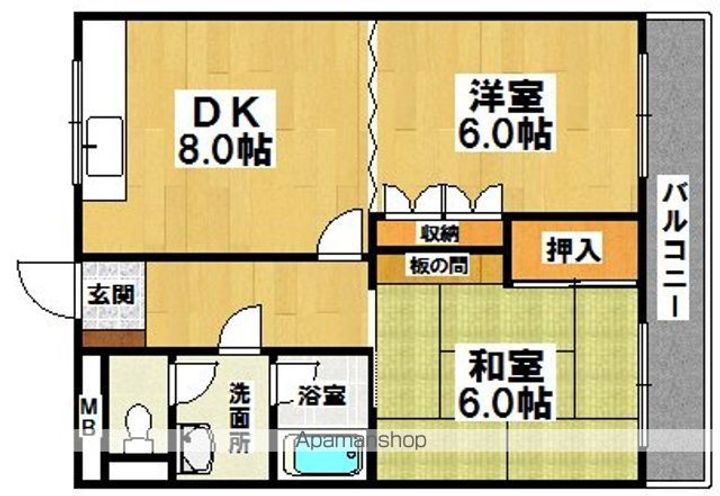 トーホクハイツの間取り