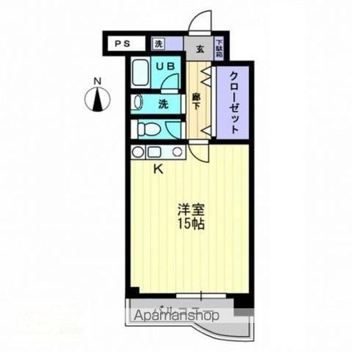 香川県高松市高松町の賃貸マンションの間取り