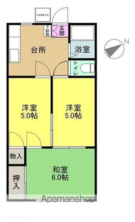 GH才丸ハイツ102の間取り