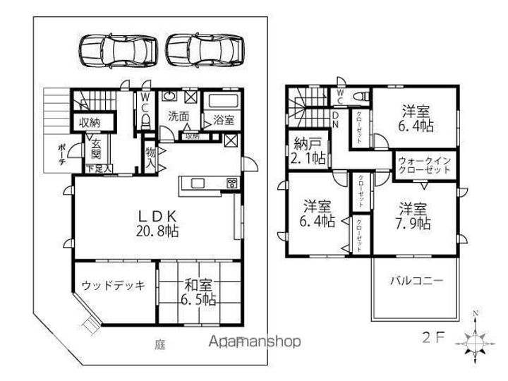 大阪府豊中市上野東3丁目(一戸建)の賃貸物件戸建ての間取り