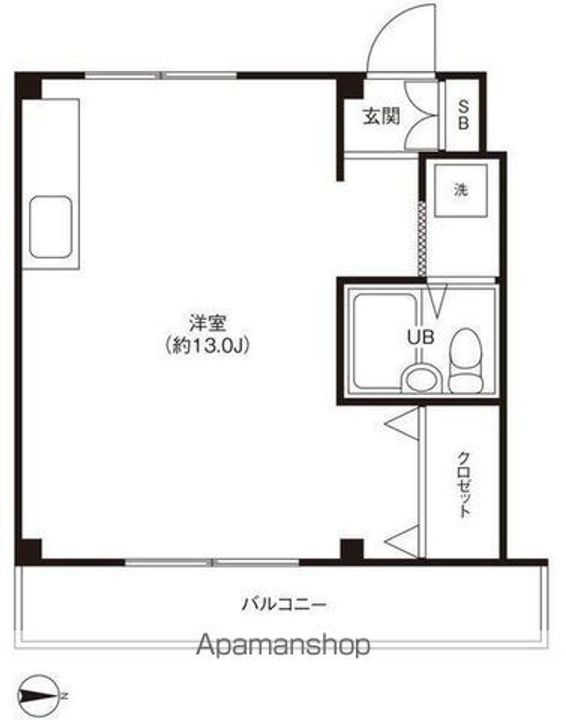 東京都足立区中川2丁目の賃貸マンションの間取り