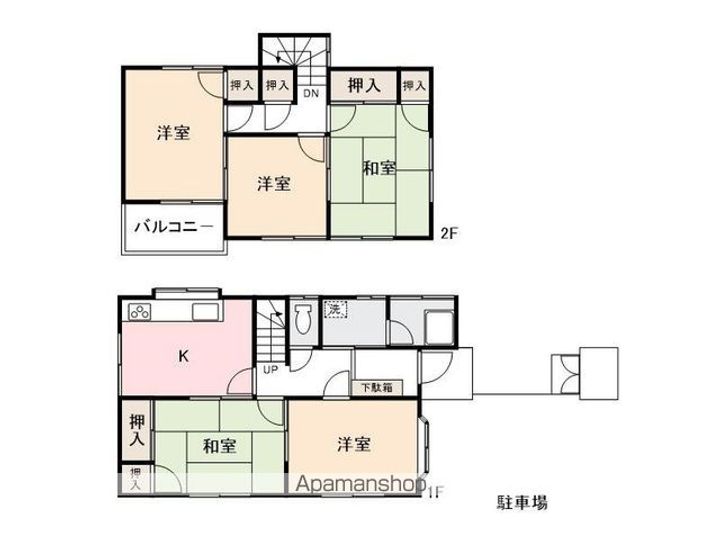 香川県高松市香西南町(一戸建)の賃貸物件戸建ての間取り
