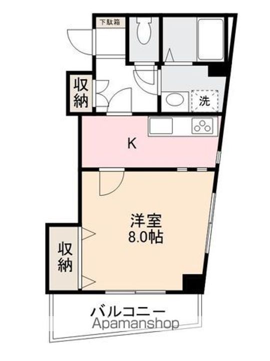 香川県高松市築地町の賃貸マンション401の間取り