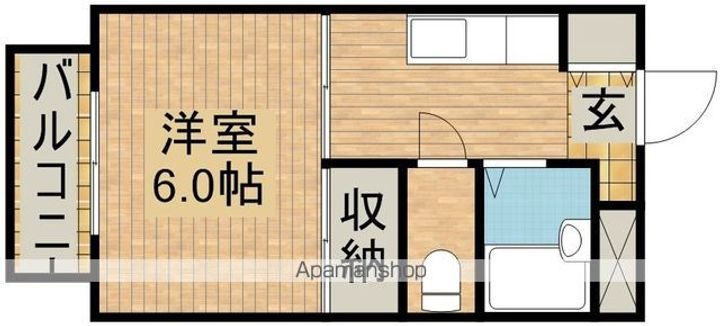 静岡県浜松市中央区広沢1丁目の賃貸アパートの間取り