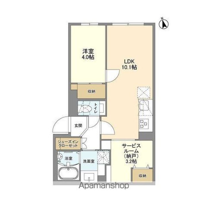 東京都新宿区戸山1丁目の賃貸マンションの間取り