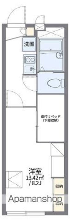 レオパレスバラの妖精210の間取り