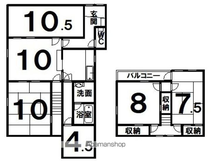 北海道川上郡弟子屈町泉4丁目(一戸建)の賃貸物件戸建ての間取り