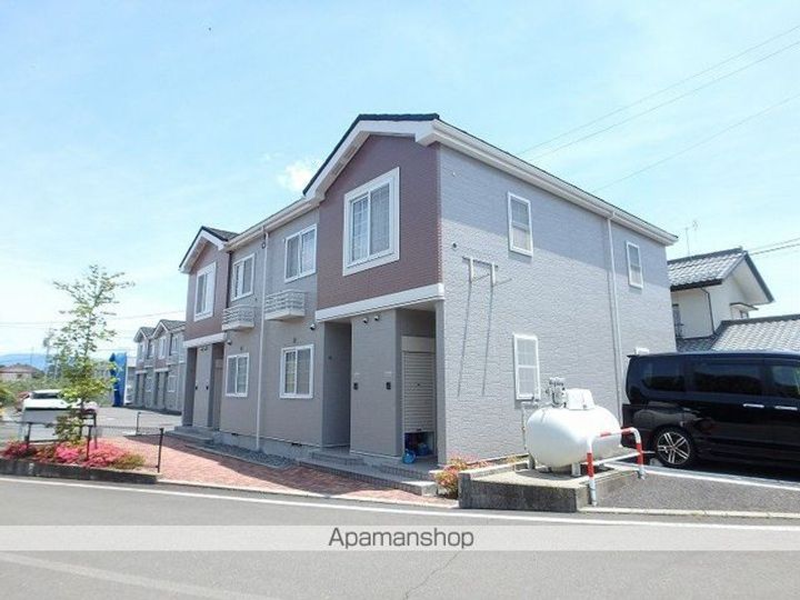 長野県松本市波田の賃貸アパートの外観