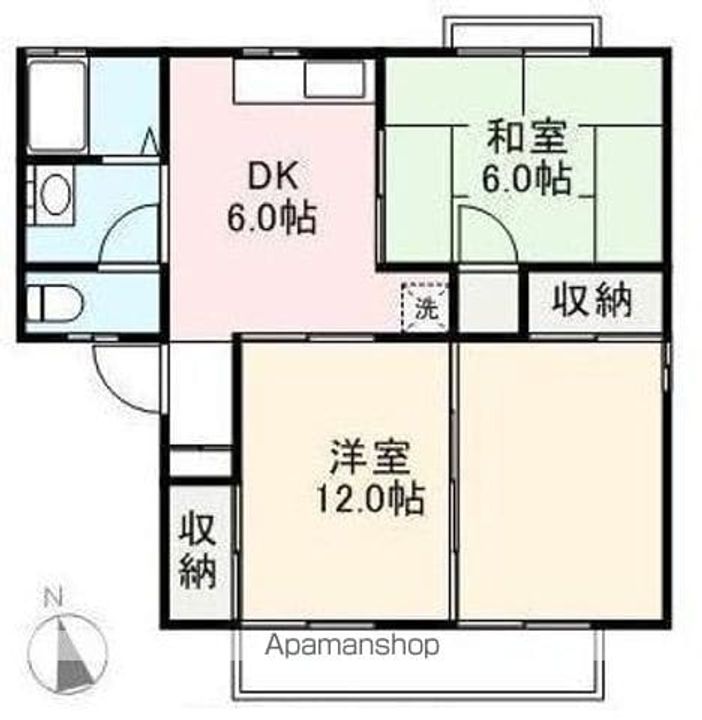 グリーンパークセジュールA・B・C棟B202の間取り