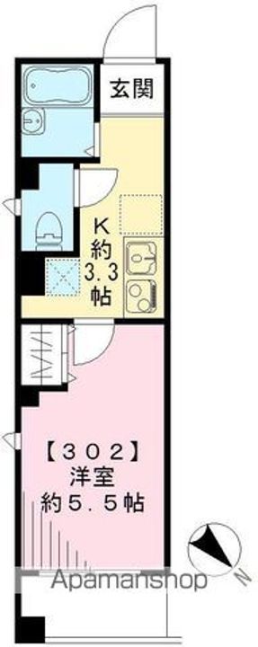 BELLE LUMIERE 薬師 ベル ルミエール薬師302号室の間取り