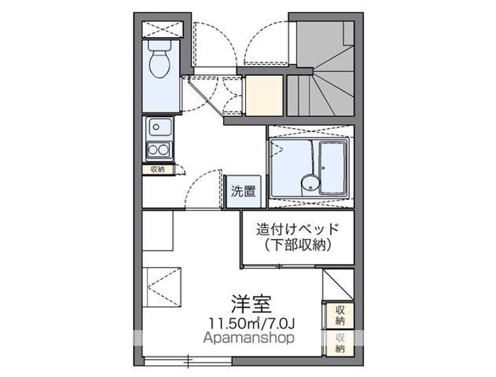 レオパレスジュネス 楓101の間取り