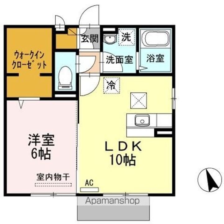ヴィラ シャルマンC・D D棟101の間取り