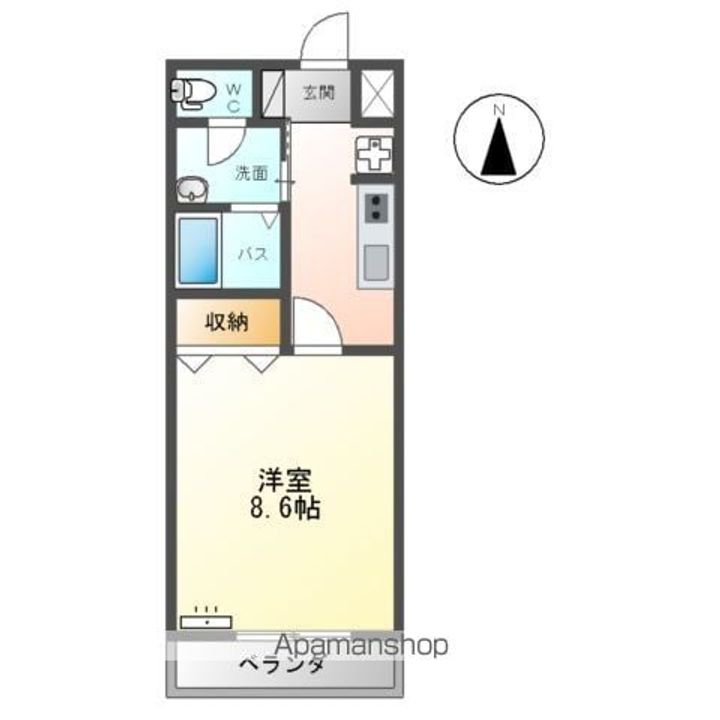 メルヴェーユ新成A203の間取り