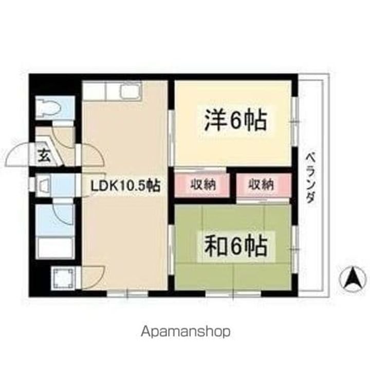 愛知県名古屋市名東区八前1丁目の賃貸マンションの間取り