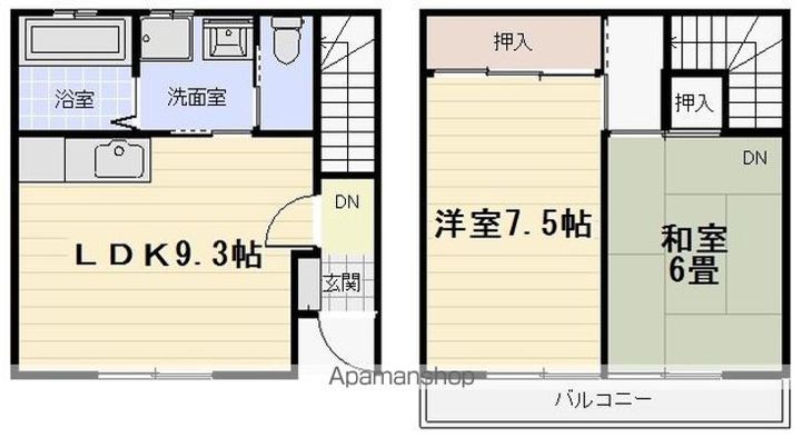 ラ・リヴィエールⅡ1の間取り
