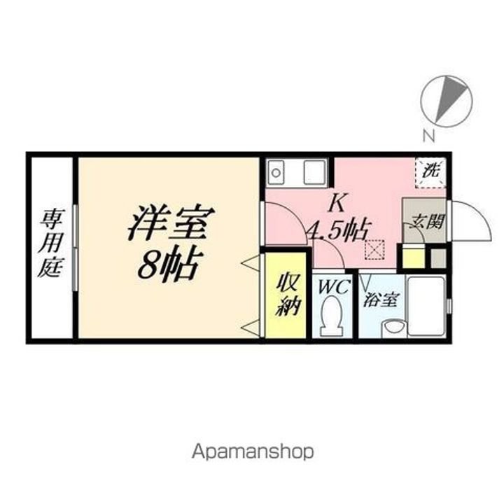 岡山県岡山市中区湊の賃貸アパートの間取り
