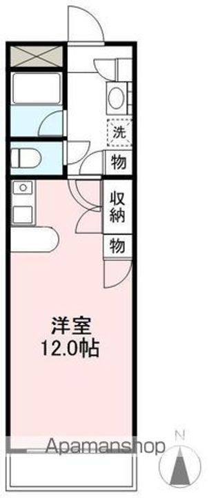 香川県高松市田村町の賃貸マンションの間取り