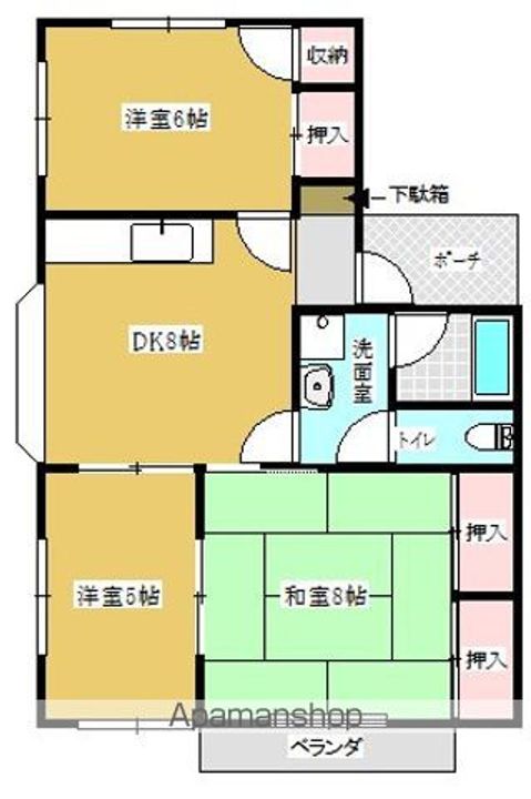 コーポラス表C棟の間取り