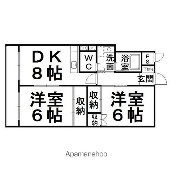 ときわパークハイツ601の間取り