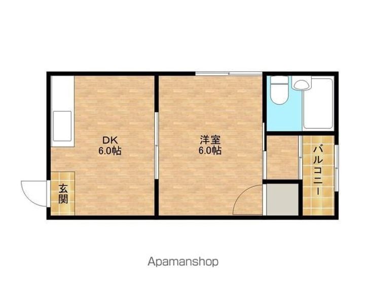 根来ハイツ104の間取り