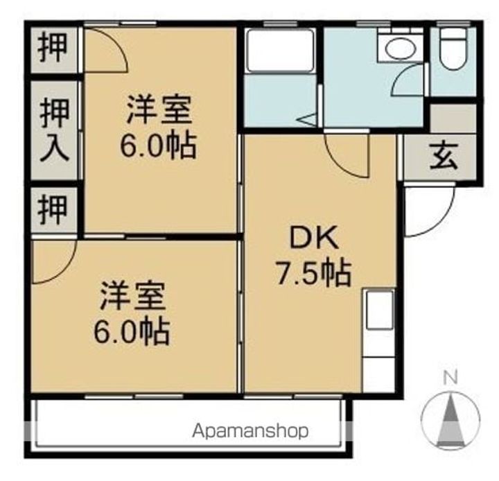 OASIS SATONAKA A棟103の間取り