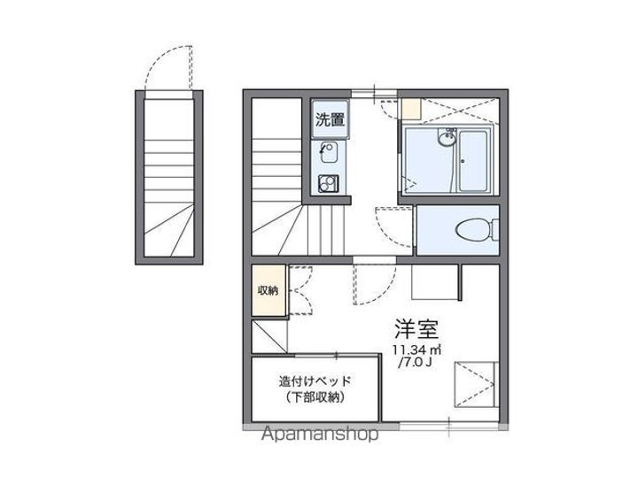レオパレス大門204の間取り