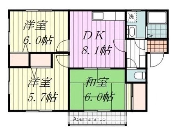 フォブール古川北A201の間取り
