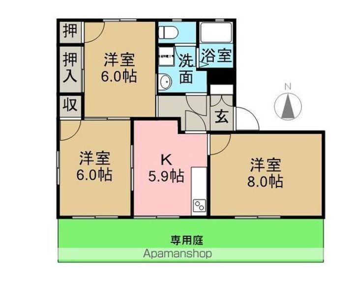 メイプルハウス奥村103の間取り