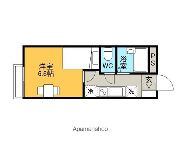 レオパレスだるま205の間取り