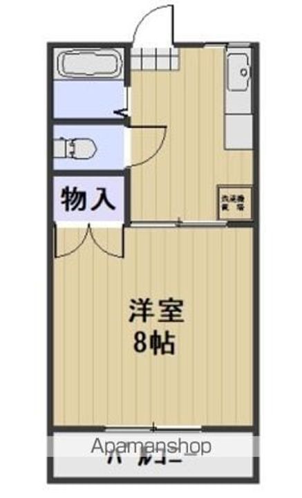 岡山県岡山市北区原の賃貸アパートの間取り