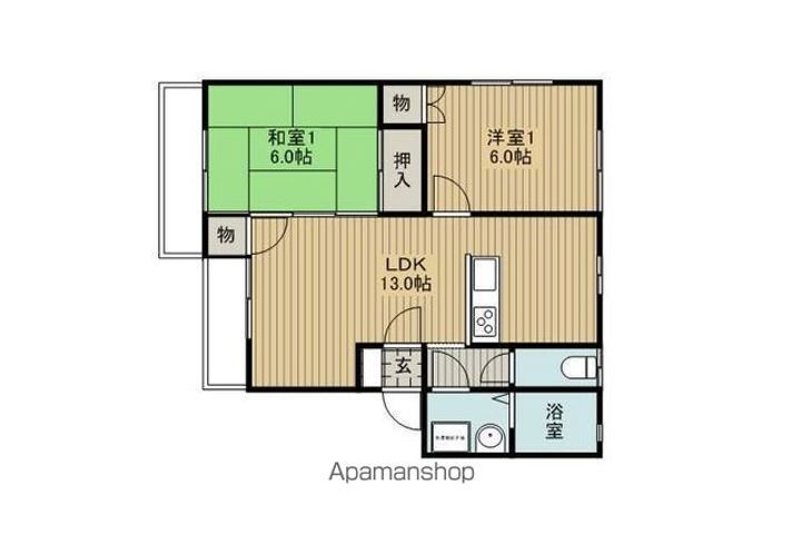 ビューパティオ豊田A棟A201の間取り