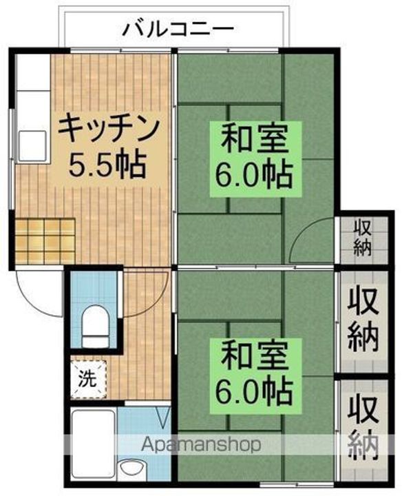 コーポウィング1号棟101の間取り