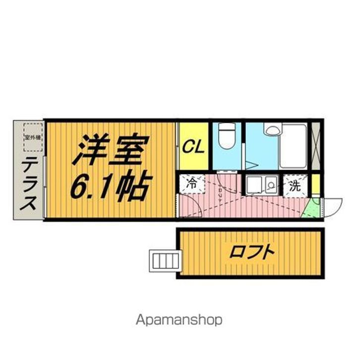 レオパレスボヌールメゾンDの間取り