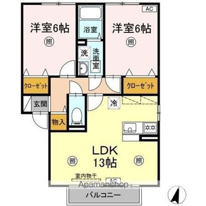 パストラーレ B棟の間取り