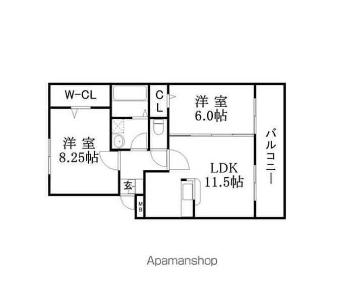 ヴァンサンカン102の間取り