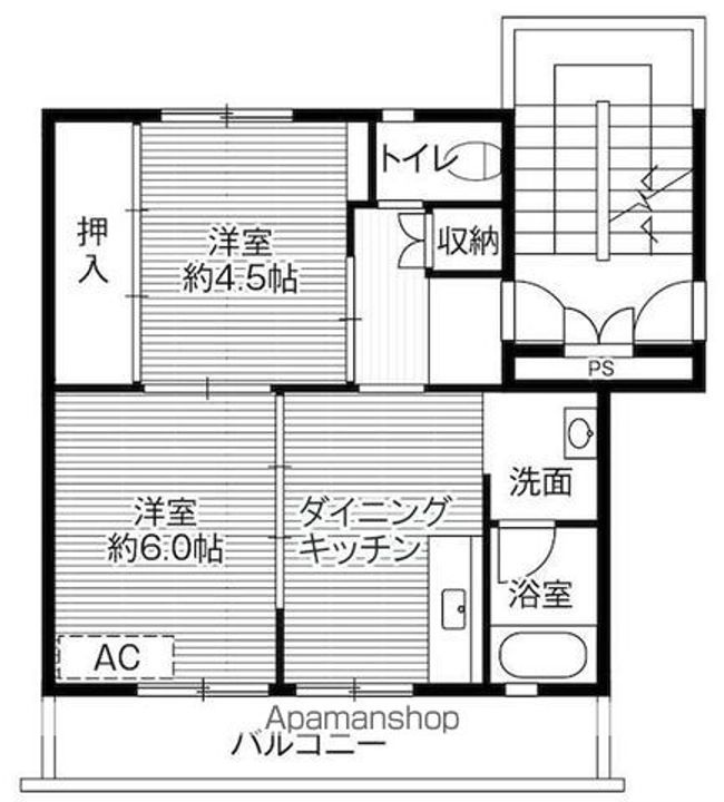 ビレッジハウス牛窓1号棟の間取り