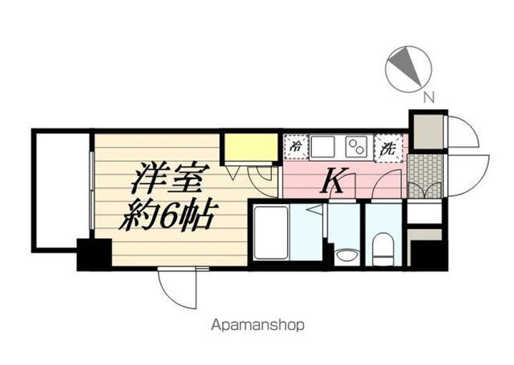 東京都立川市曙町3丁目の賃貸マンションの間取り