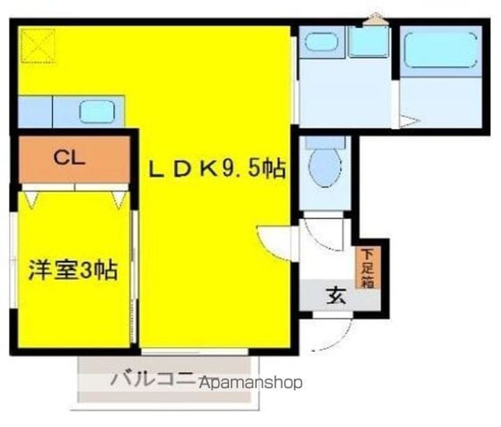 岩手県盛岡市前九年3丁目の賃貸アパートの間取り