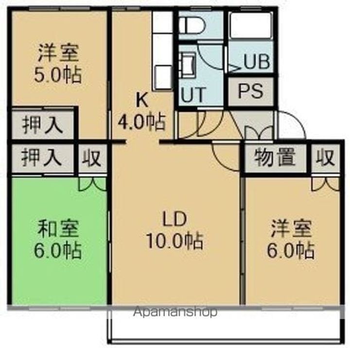テレパレス函館吉川の間取り