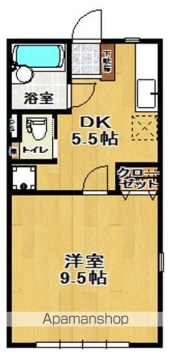 福島県郡山市安積町日出山2丁目の賃貸アパートの間取り