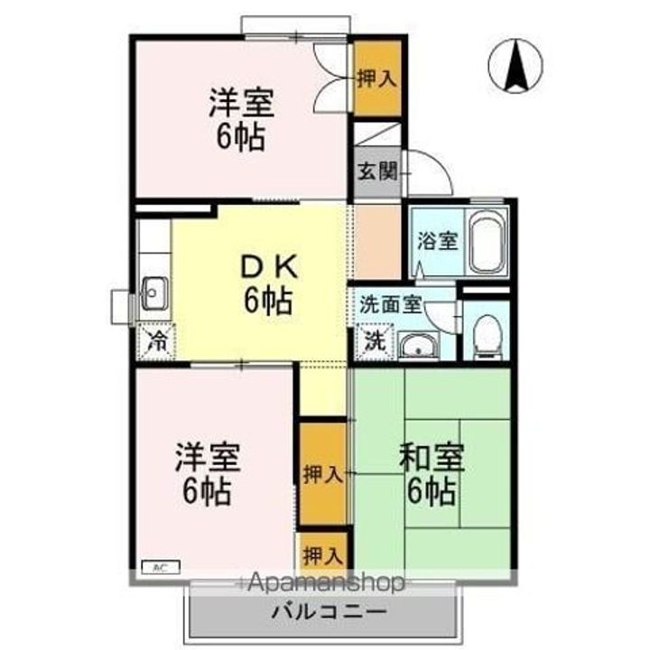 セジュール芳泉 B棟の間取り