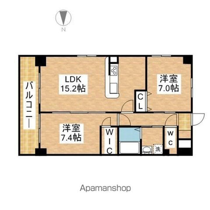 愛知県名古屋市中区千代田4丁目の賃貸マンションの間取り
