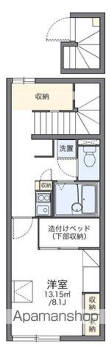 レオパレス蛎瀬Ⅱ207の間取り
