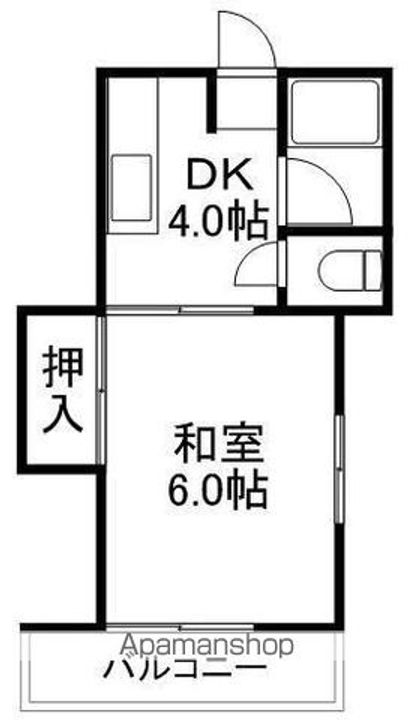 コーポ万亀 B棟の間取り