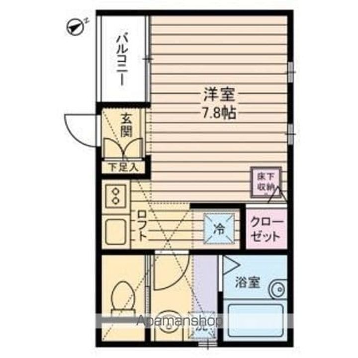 神奈川県横浜市港南区上永谷3丁目の賃貸アパートの間取り