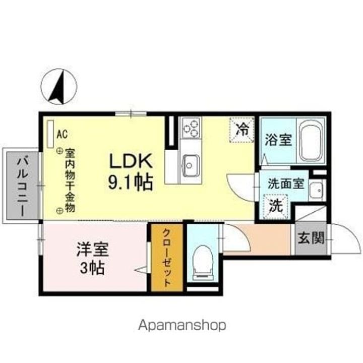 新潟県上越市大字藤新田の賃貸アパートの間取り